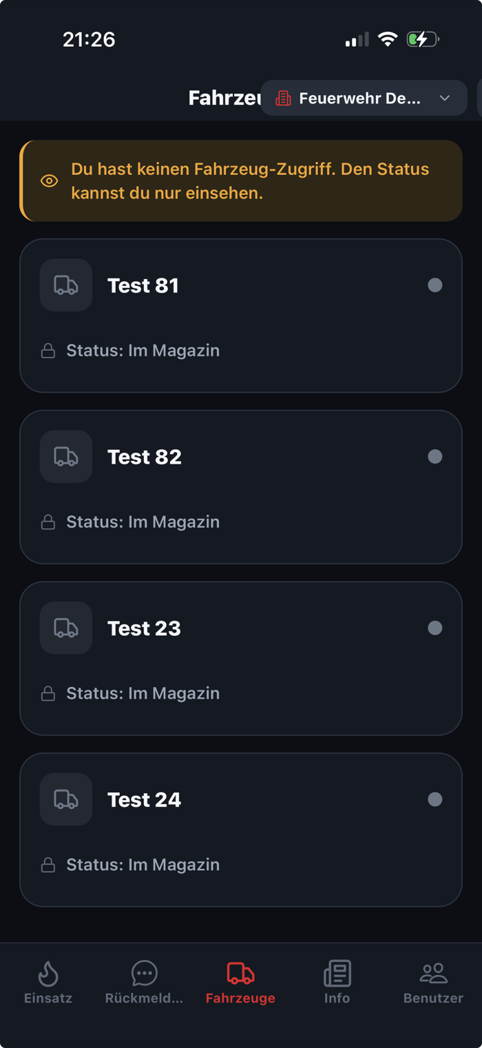 Fahrzeug-Status